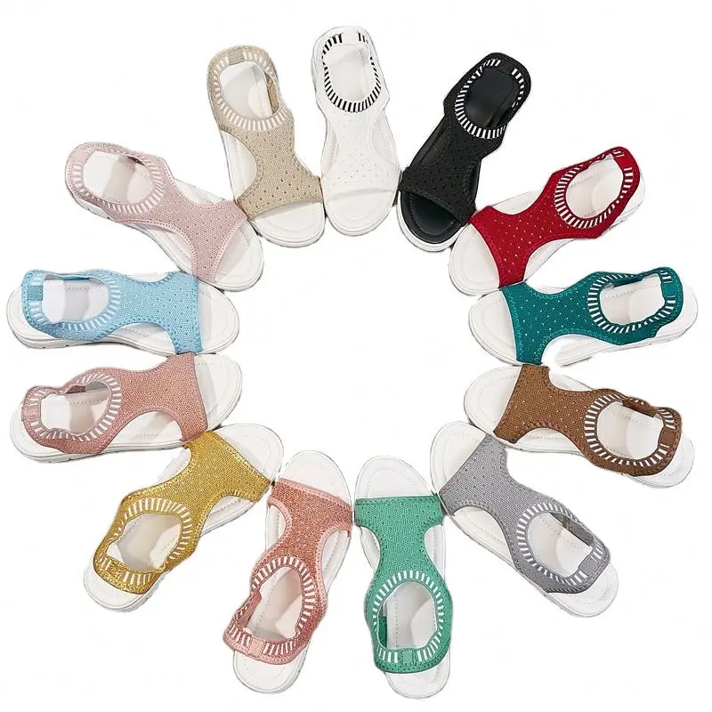 

Women Summer Sandals Slip-on Flat Ladies Sandals Comfy Wedge Female Shoes Fashion Breathable Girls Sandals women shoes slippers