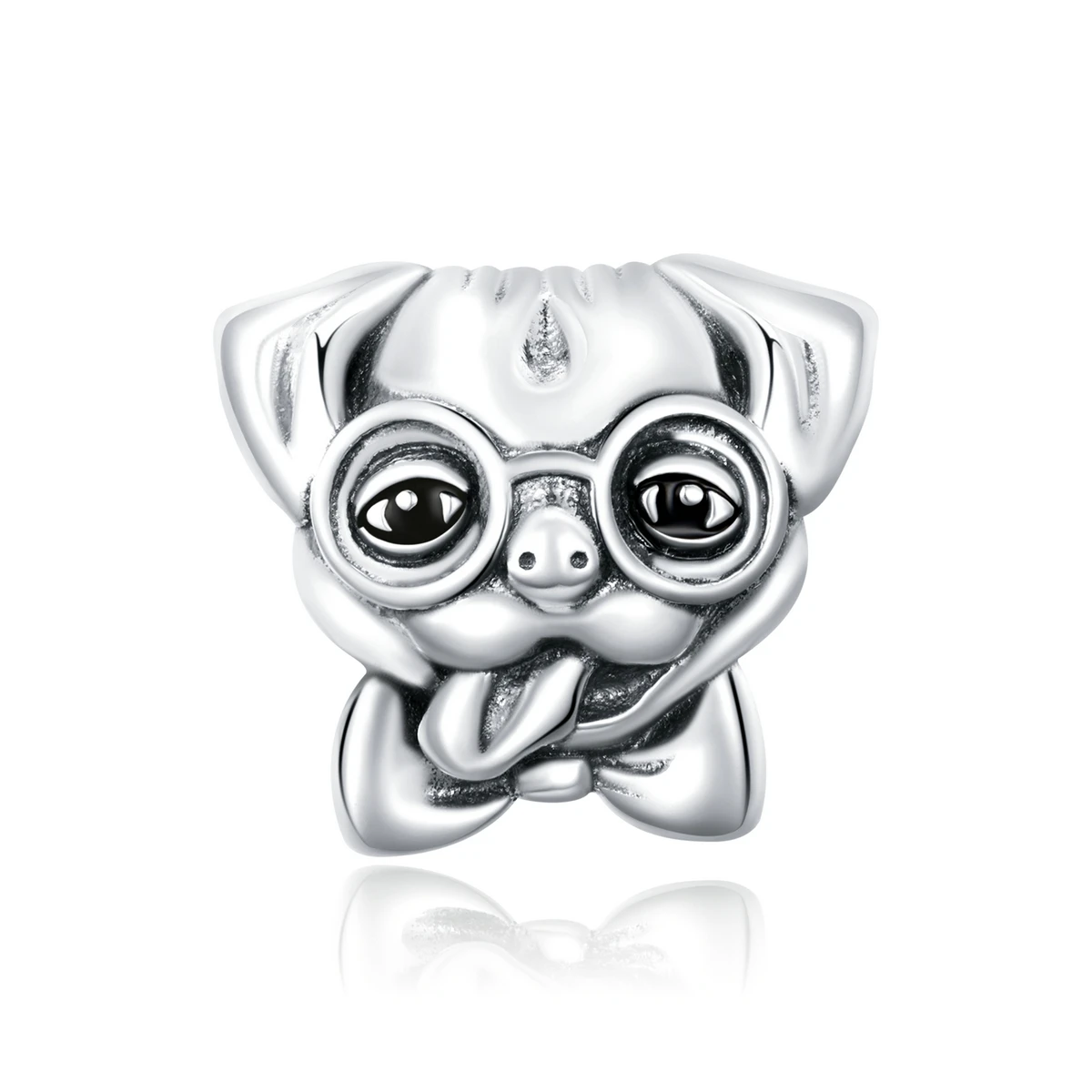 

SCC1626 Cute Puppy Genuine 925 Sterling Silver Blue Pendant Charm for Bracelet or Necklace