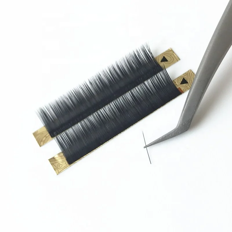 

Flat PBT fibre material 12 lines bulk eyelash extension trays, Natural black