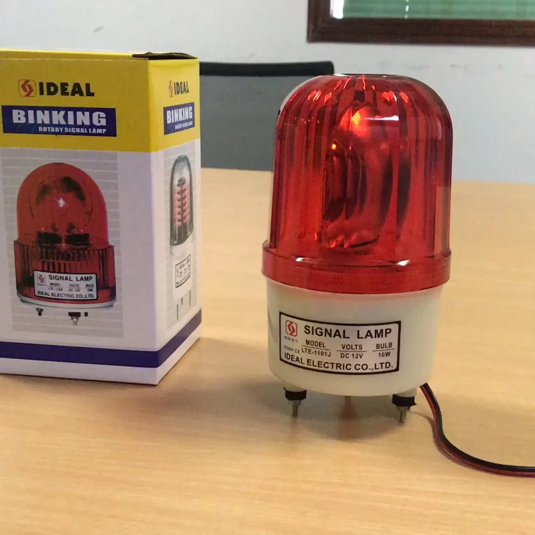 12v Mobil Polisi Sirene Peringatan Berputar Lampu 220v Lampu Sirene