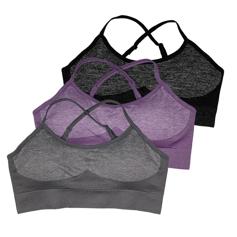 

2021 Best Quality Shockproof Nylon Yoga Top Ladies Sport Bra Yoga Gym Bra For Women Athletic Top Only