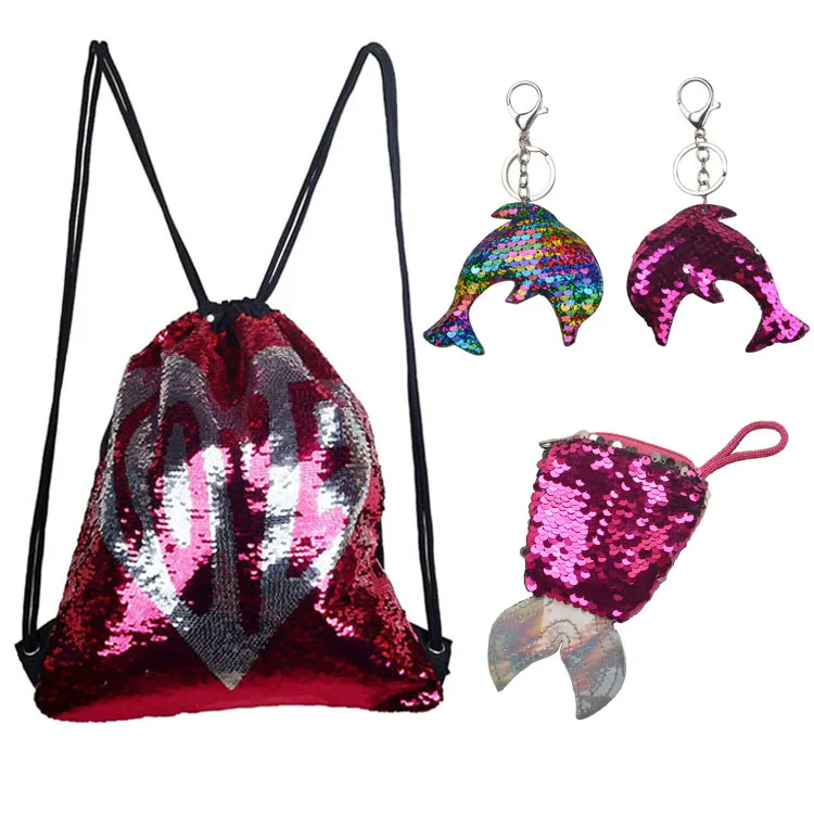 

Osgoodway2 LOVE Valentine's Day Gift Set Glitter Drawstring backpack Christmas Gift Bag Kids Promotion Bags, 4 color options
