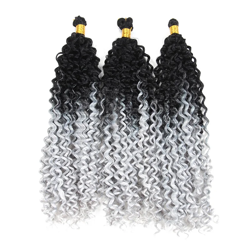 
24 strand/set Afro Passion Twist hair attachment Water Wav Curly Crochet Braiding Hair Synthetic for African Hair Extension 
