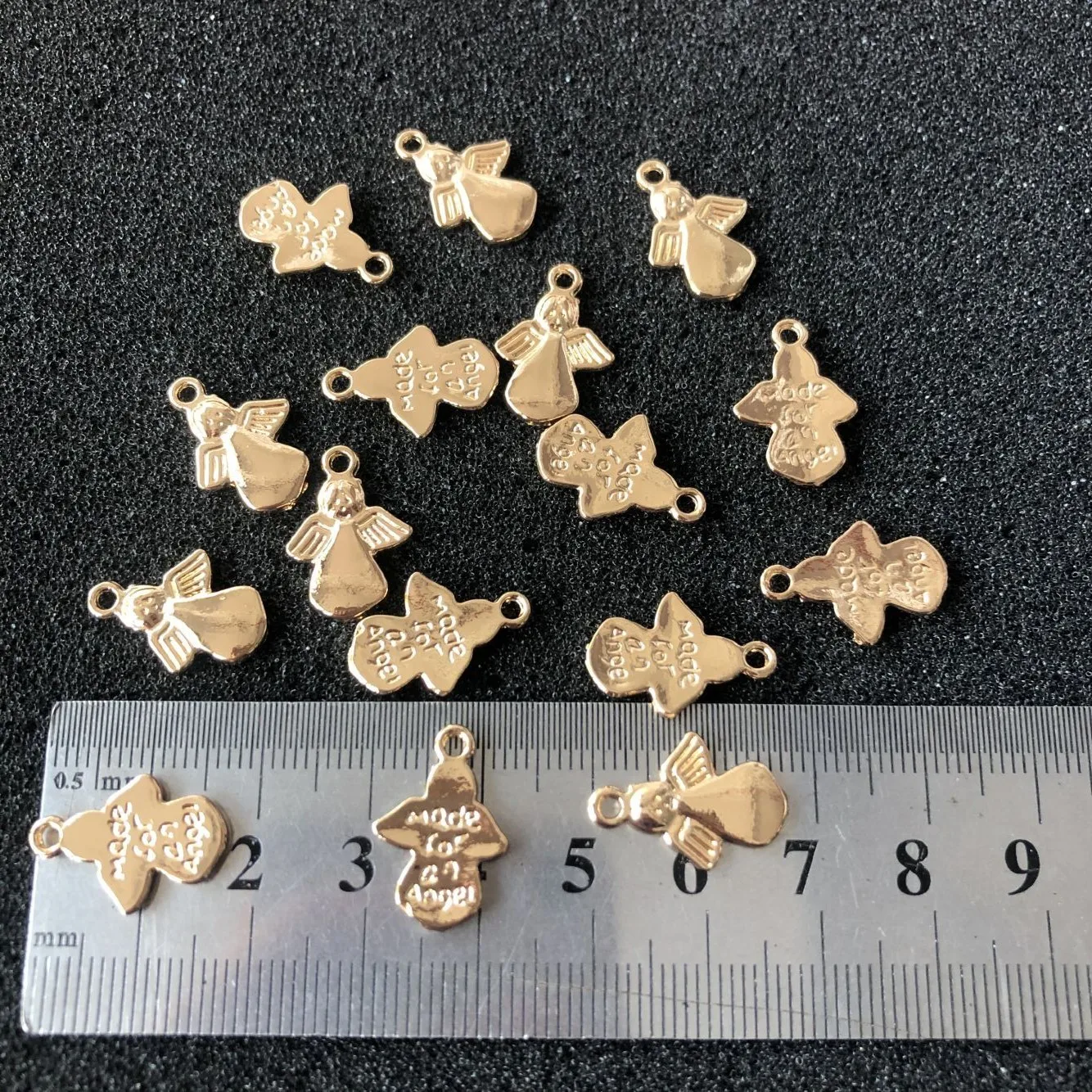 

golden angel metal alloy charms for bracelets necklace various gold metal alloy charms custom logo metal charms, As picture