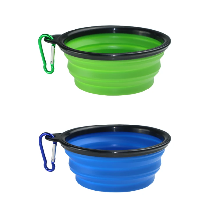 

Hot Sale silicone foldable outdoor large portable collapsible pet bowl for dog