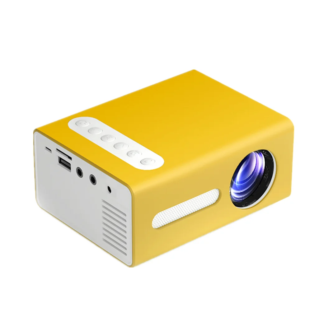 

2020 Newest T300 Home projector portable mini LED child 1080P HD USB Portable Proyector Home Media Player Kids Gift VS YG300, Black,white,yellow,green