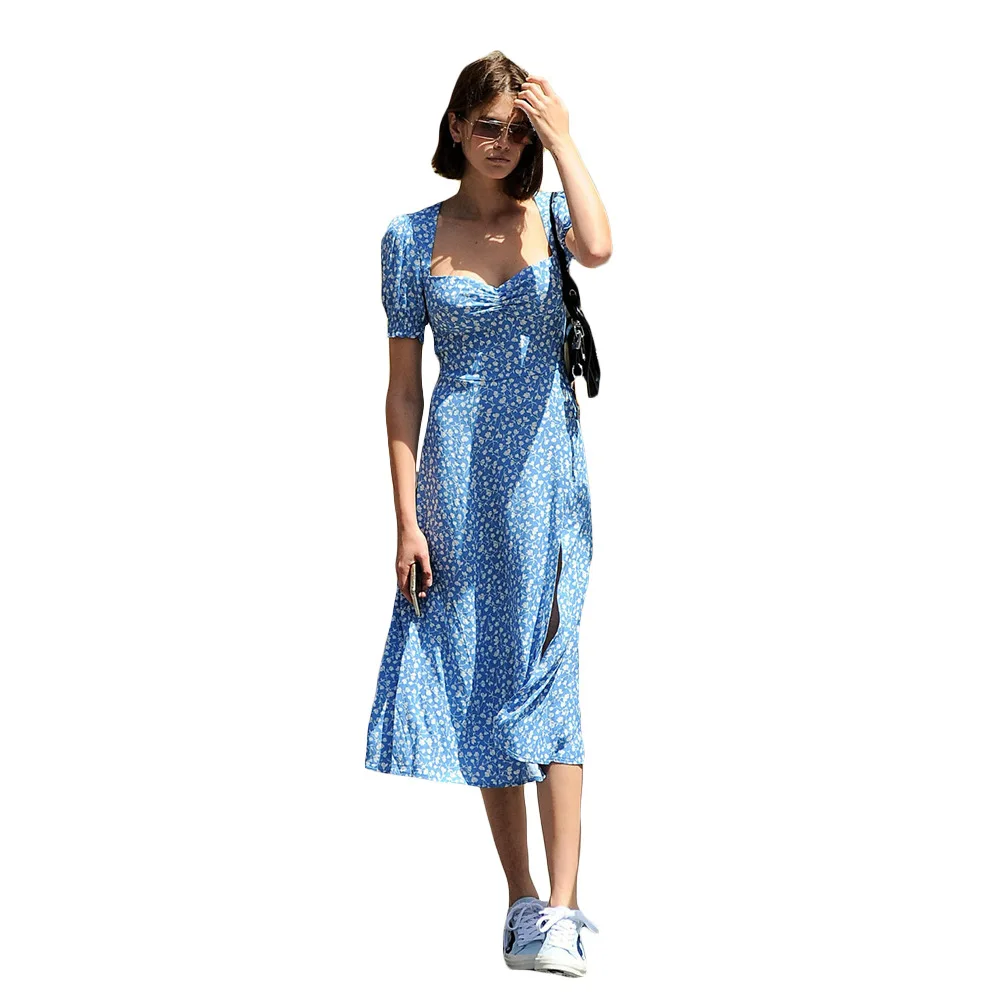 

summer Long Maxi Dresses Women Casual Boho Floral Print loose dresses midi Beach Party dresses