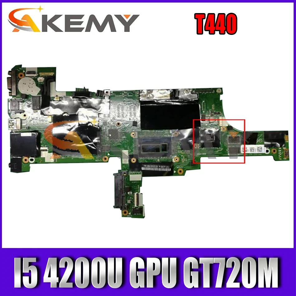 

Akemy VIVL0 NM-A101 For Thinkpad T440 Laptop Motherboard CPU I5 4200U GPU GT720M Test Work FRU 00HW219 04X4036 04X4037