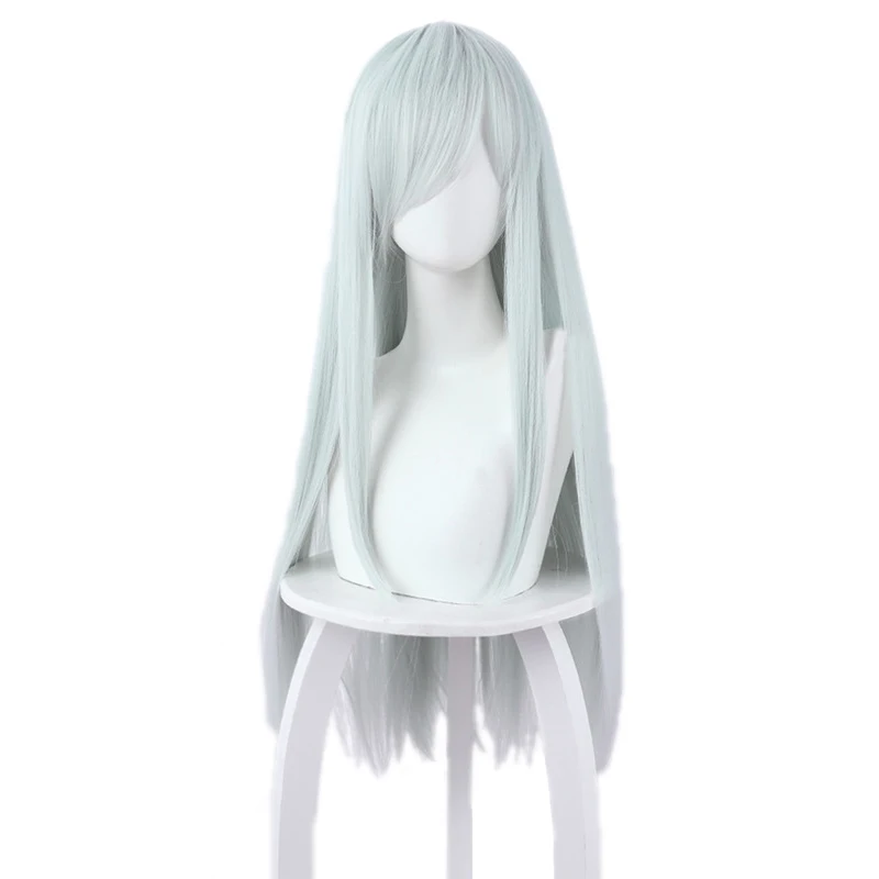 

Light Cyan Long Straight Hair 32 INCH Anime Comic Exhibition Cosplay Hair High Temperature Silk COS Wig, Pic showed
