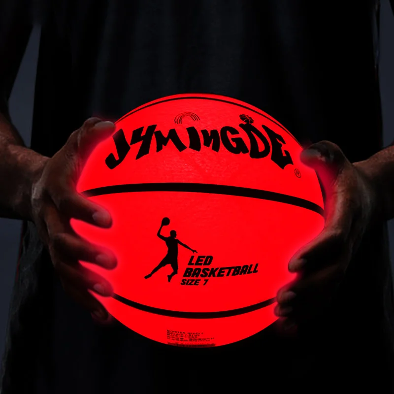

JYMINGDE LED light up glow in the dark basketball, Customize color