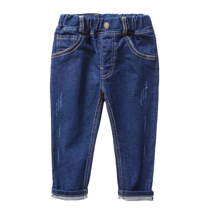 

2020 autumn and winter season 2-8 years old ordinary blue boy jeans pants