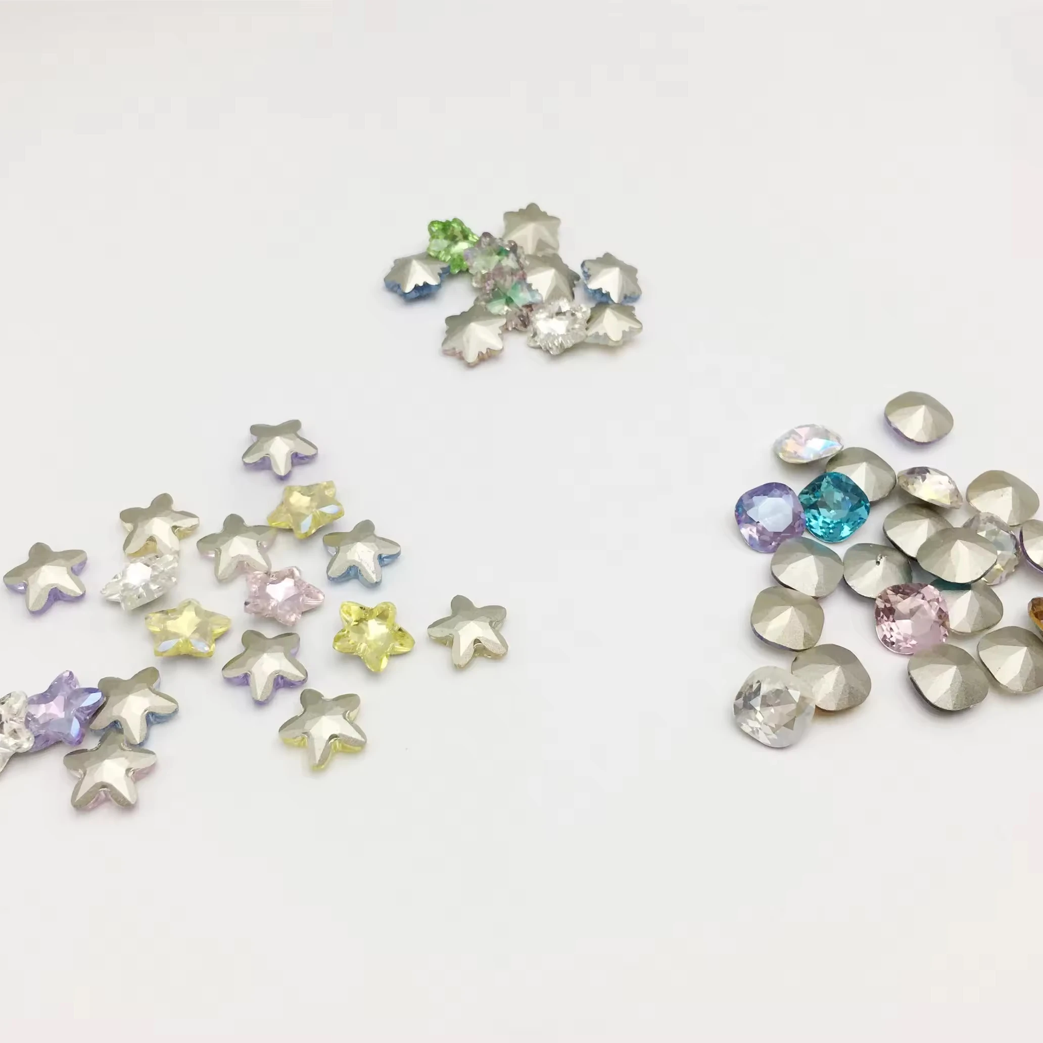 Super Shiny Irregular Crystal Glass Diamond Glue Loose Rhinestones for Nail Art Jewelry Multiple Shaped Pointed Technique