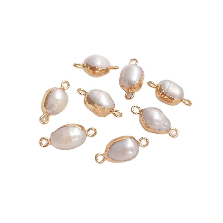 

Natural baroque shaped pendant accessories oblate handmade diy edging accessories pearls, Colorful