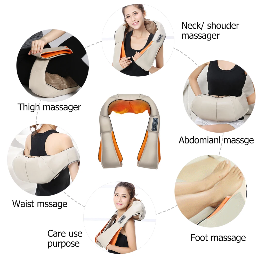 Dropshiping Luxury 3D 16 Button Relaxation Handheld Electric Neck Shoulder Shiatsu Massagerfor Back And Neck