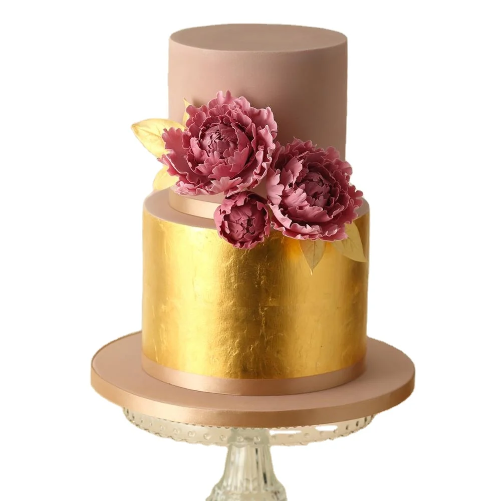 
Edible cake decoration food additives 24k gold leaf edible gold leaf 4.33*4.33cm for cakes decoration 