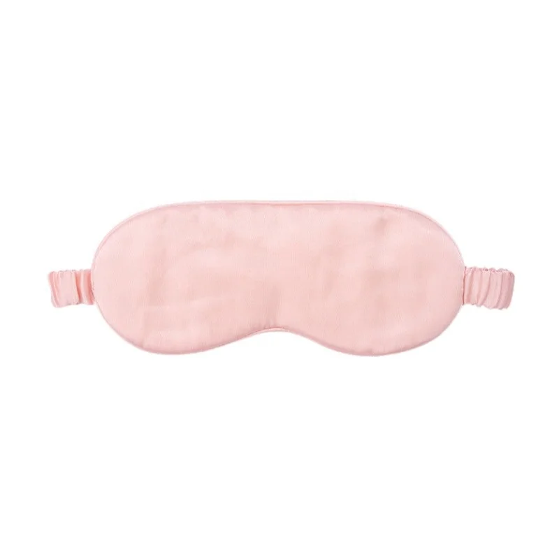 

New design pure color satin eye sleep mask elastic silk eye mask dropshipping custom logo sleeping mask satin