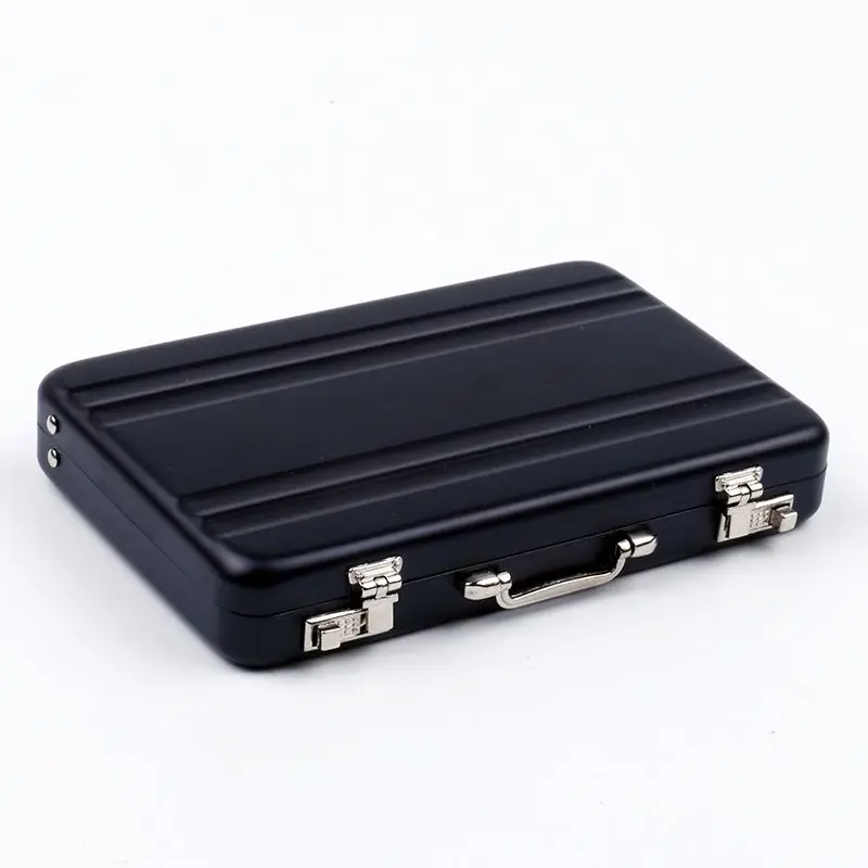 

metal namecard case PELF060 aluminum playing cards case wholesale business card holders, Black