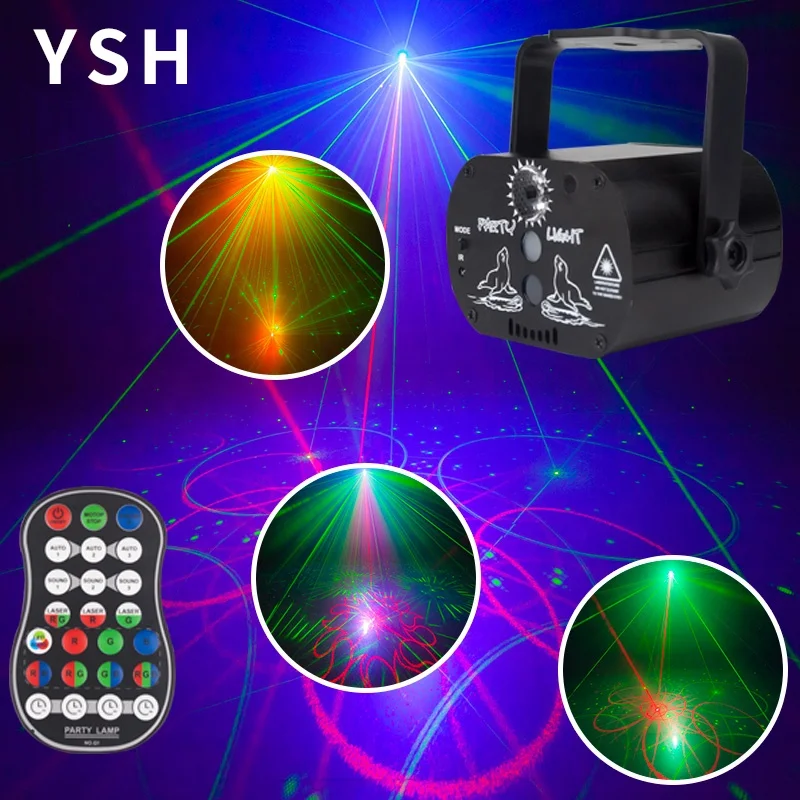 Mini RGB Disco Light DJ LED Laser Stage Projector red blue green Lamp USB Rechargeable Wedding Birthday Party DJ Lamp for kid
