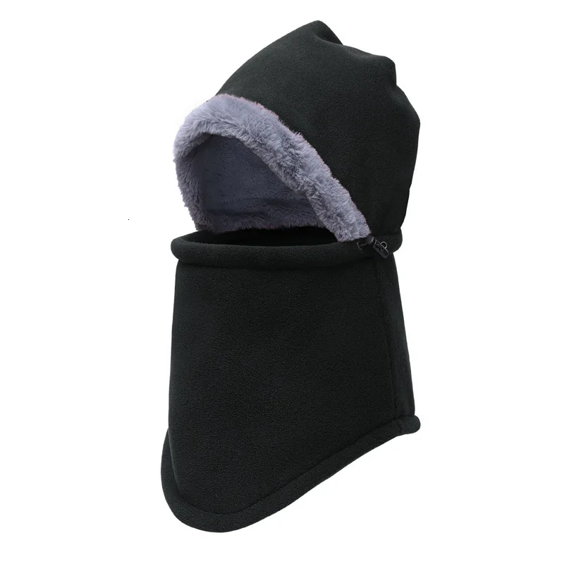 

Free Shipping Men Women Outdoor Warm Fleece Hat Mask Winter Camping Climbing Fishing Plus Velvet Windproof Thermal Cap Headwear