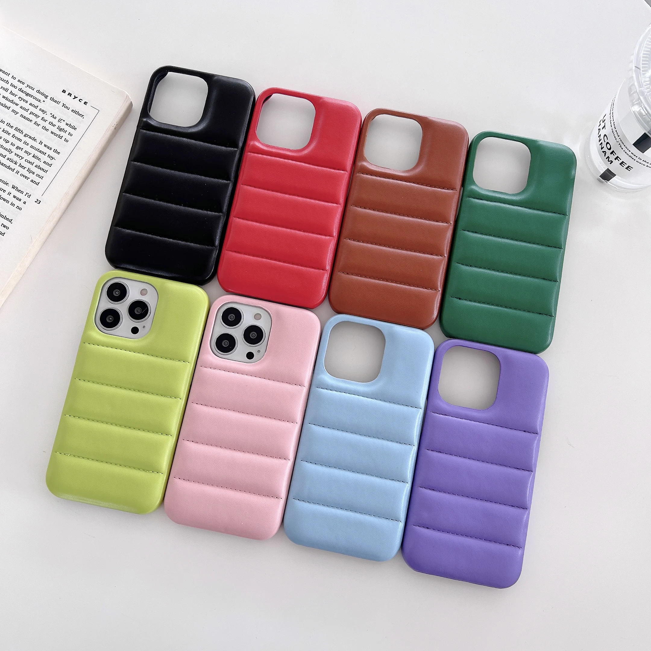 

Fashion Brand Down Jacket Phone Case For iPhone 13 12 11 Pro Max X XS XR 7 8 Plus SE 2020 The Puffer Case Soft Silicone Cover