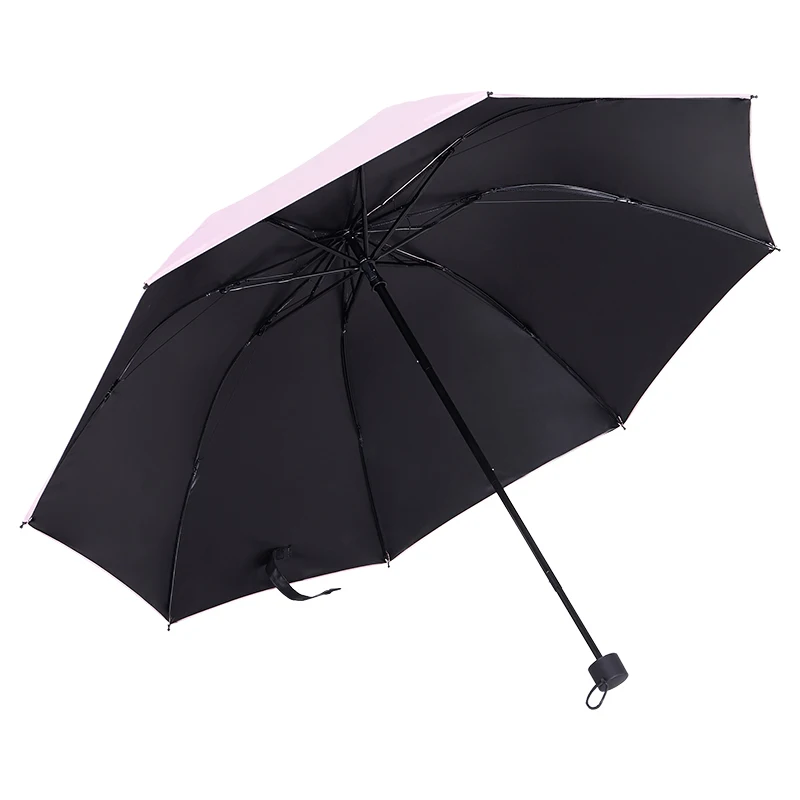 

strong and durable Plain and elegant vinyl clear umbrella Three fold the umbrella anti - ultraviolet umbrella