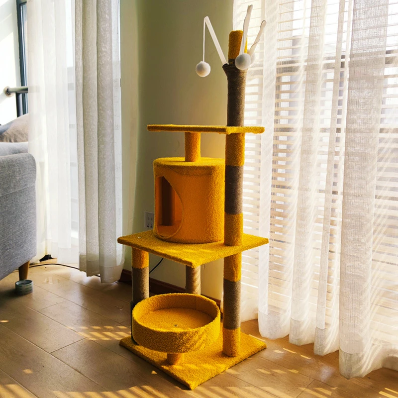 

Luxury Wood Style Large Cat Tree Large Wooden Scratch Climbing Cat Tree Wooden, 4 colors