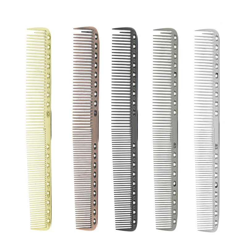 

High Quality Wholesale Six Color aluminum Hair Comb Anti-static Hairdressing Comb