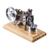 Solid Wood Baseplate DIY All metal Vacuum Stirling Engine Stem Steam Model Set