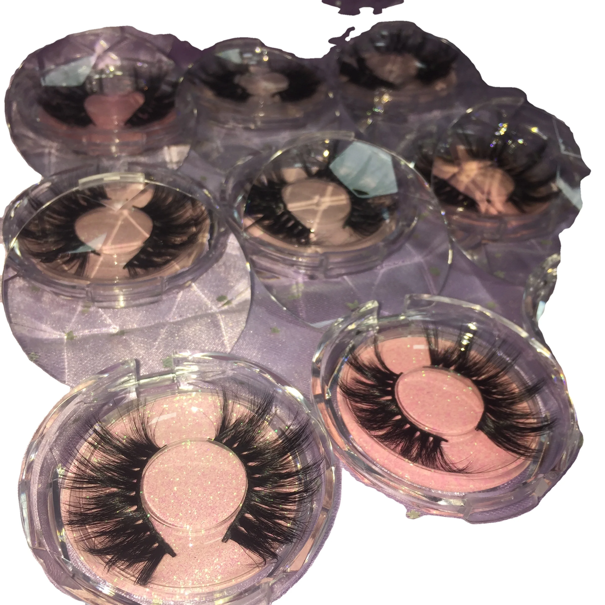 

100% false eyelashes mink luxury eyelash packaging box private label, Natural black