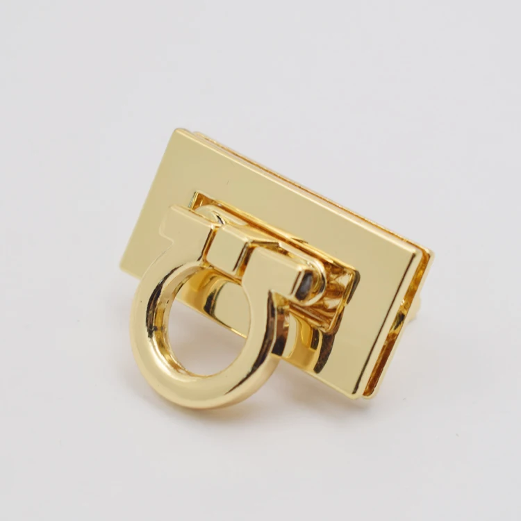 

High Quality Metal Bag Accessories Bag Buckle Metal Lock, Light gold or customized