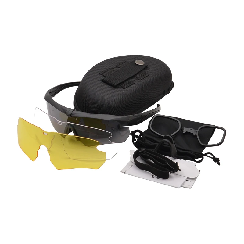 

Military 3 Lens Protective Goggles Sport Goggles men shooting glasses ballistic glasses tactical