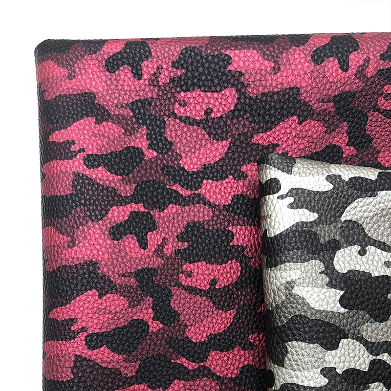 
Recycled Embossed Matte Camouflage Synthetic Artificial Pvc Pu Leather Fabric Material For Sofa 