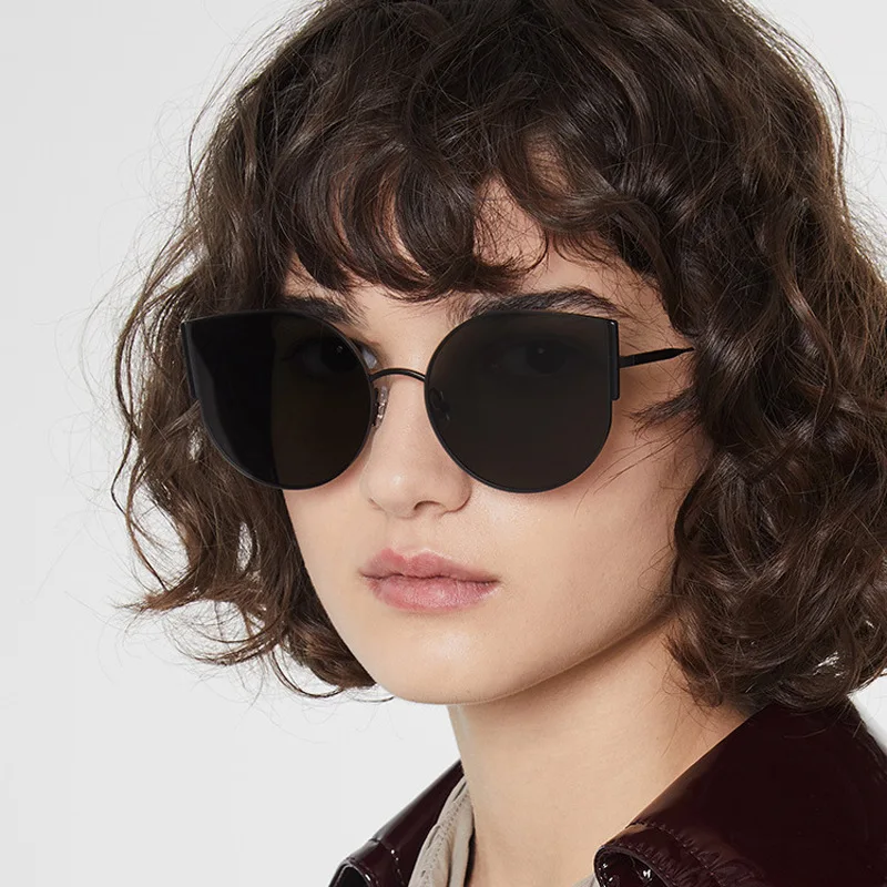 

2021 Fashion Women sunglasses Cat eye Sunglasses Metal frame High quality product