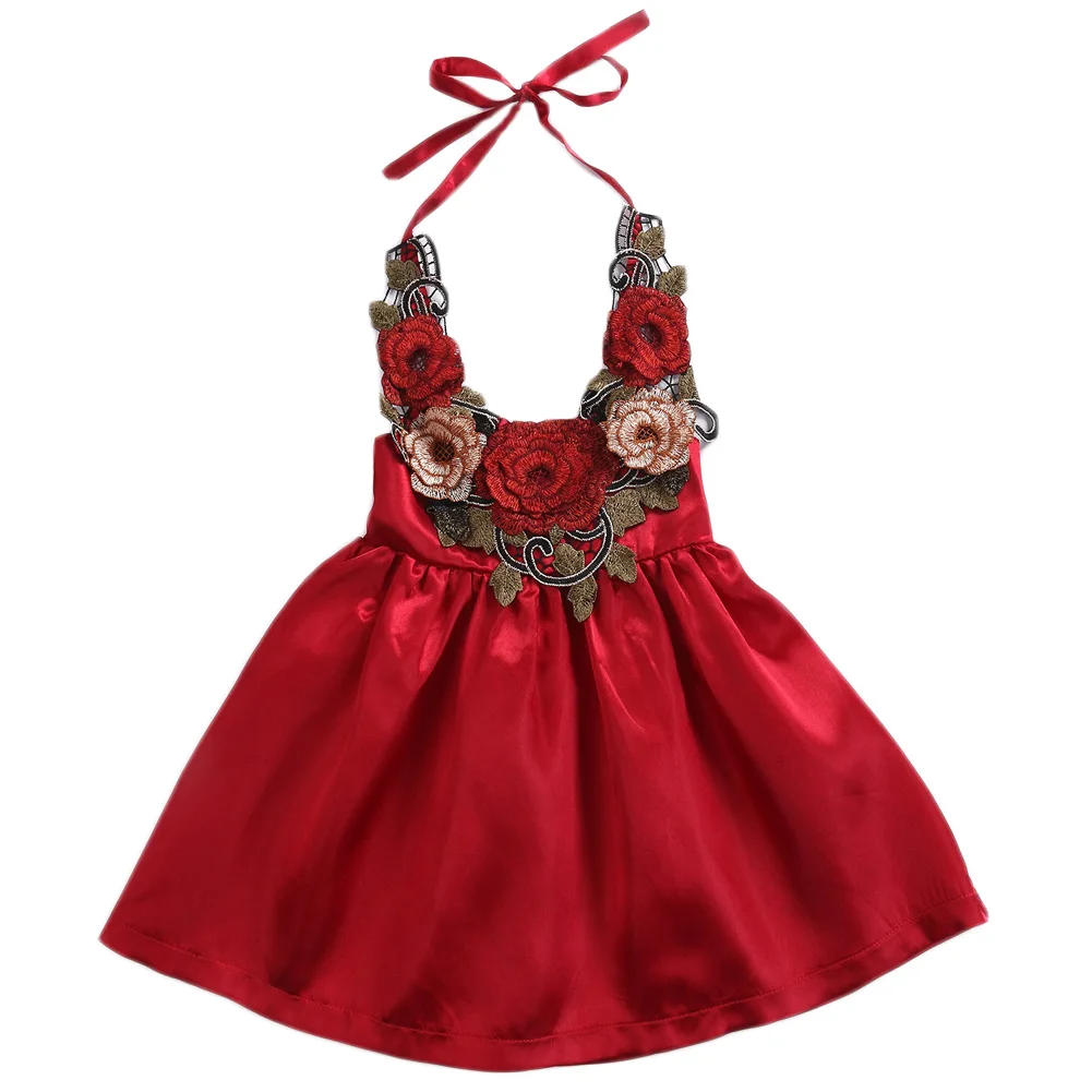 

Baby Girl Three-Dimensional Flower Dress Cute Toddler Kid Party Flower Sun Skirt