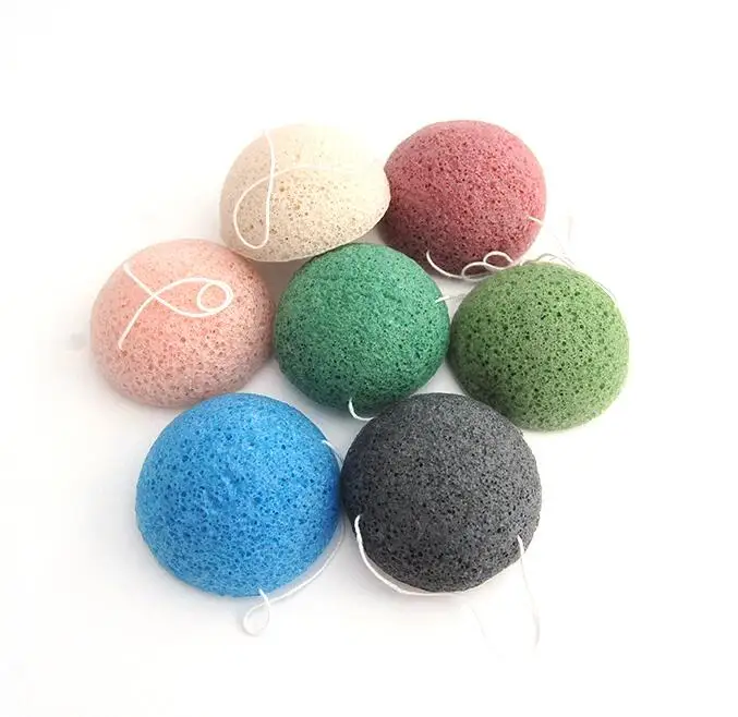 

Organic Skin care Facial Natural Exfoliating and Deep Pore Cleansing Super Soft Makeup Konjac Sponge, Many colors