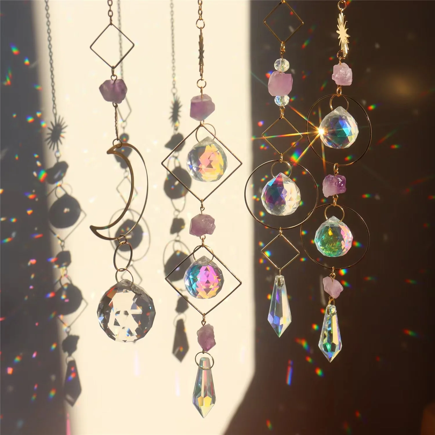 

Natural Crystal Handmade Sun Catcher Crystal Sun Catchers Hanging Suncatche Prism Rainbowmaker