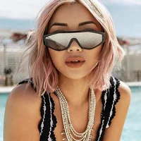 

SHINELOT M1187 New Products 2020 Fashion Sunglasses Women Oversized One Piece Glasses Outdoor Sunglasses