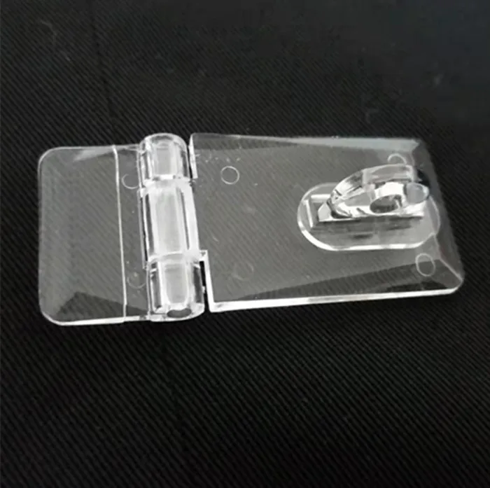 

Crystal Clear Acrylic Hinge Lock Hasp Door Box Transparent Hinge Hasps