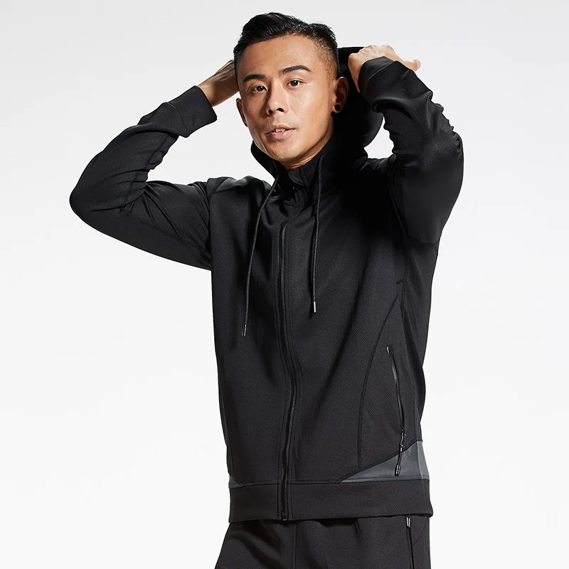 

men activewear hoodie zipper sweatshirt outdoor custom sports running gym hoodies jacket