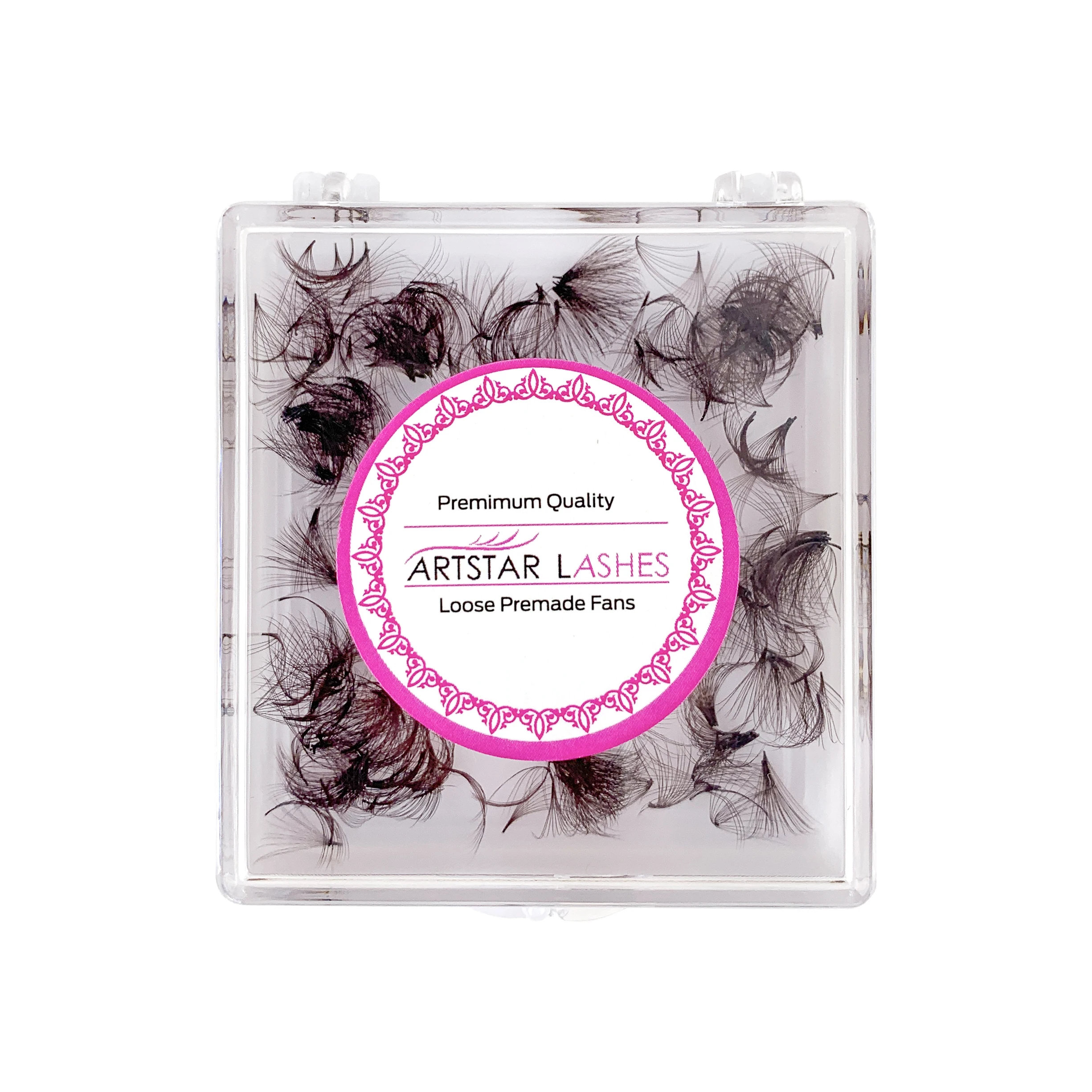 500 Fans 0.03 0.05 0.07mm Brown Color Loose Fans Lashes  Pro Made Wispy Loose Promade Fans Eyelash