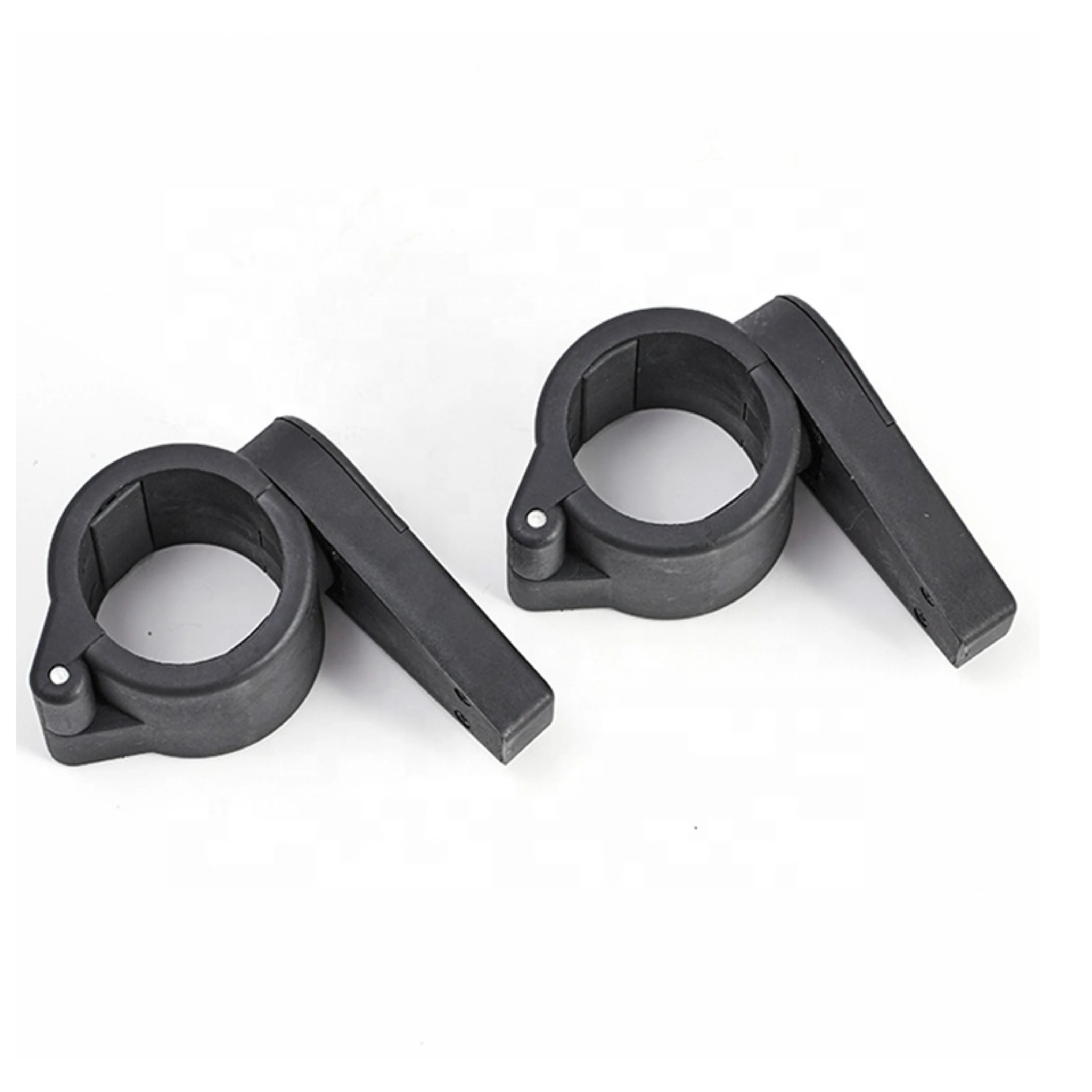 

Weightlifting Nylon Barbell Clips Collar Barbell Clamps Weight Bar Plate Locks Collar Release Locking Bar Clasp, Black