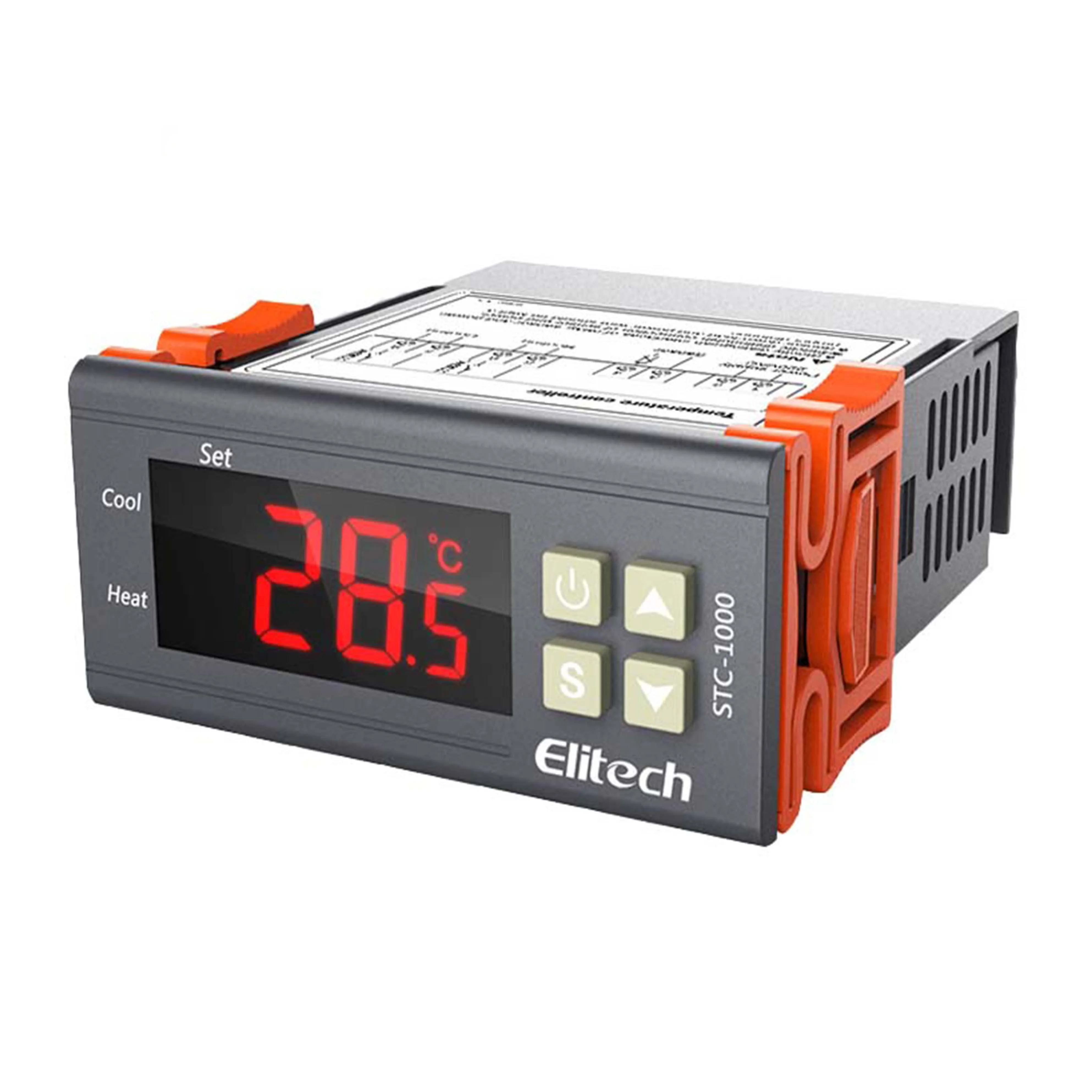 Elitech STC-1000 два реле выходной термостат/цифровой контроллер температуры для холодной комнаты 12 в 24 В AC 110-220 В