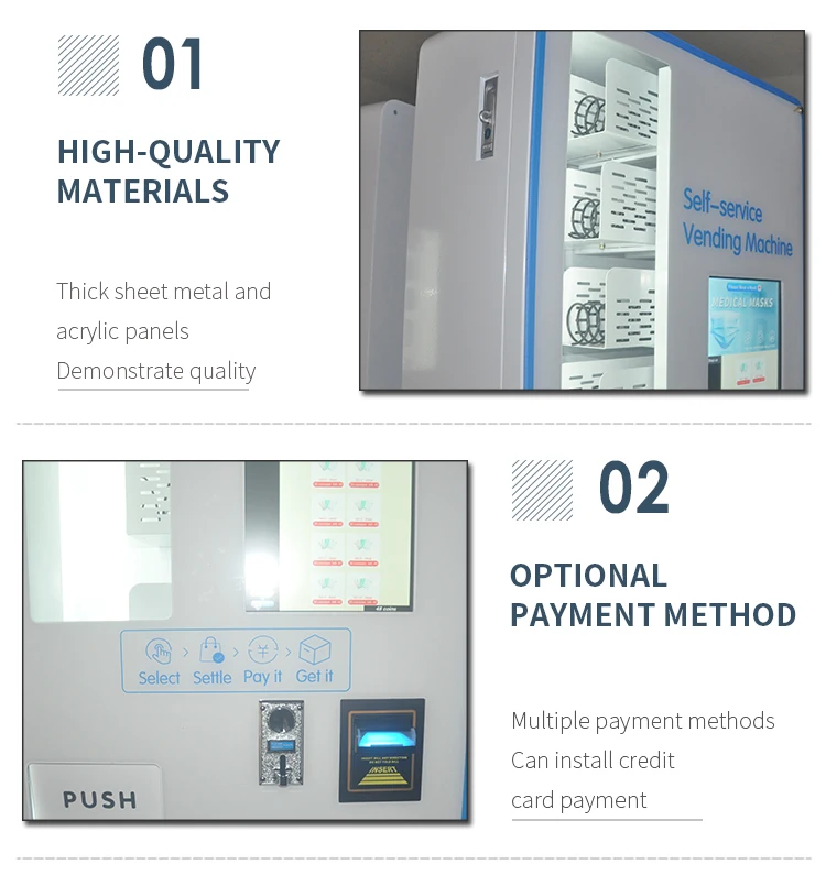 Small Custom Medal Vending Machine with 18.5 Inch Touchscreen and 4G LTE Network for Commemorative Tourism Coins