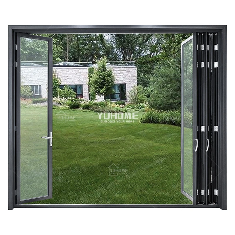 

American exterior large glass bi-fold doors bifold doors aluminium folding patio automatic remote control aluminium bifold doors