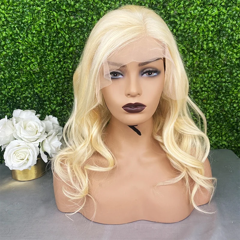 

Pre Plucked Blonde Lace Frontal Wig Woman Hair Virgin Brazilian Natural Hairline Blonde Human Hair Wigs Blonde 613