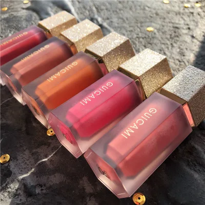 

GUICAMI 5-color liquid blush nude makeup naturally liquid brightens skin tone rouge makeup, 5 colors