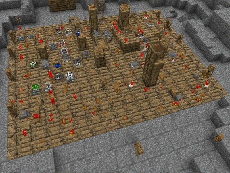 Minecraft automated crafting system with redstone components
