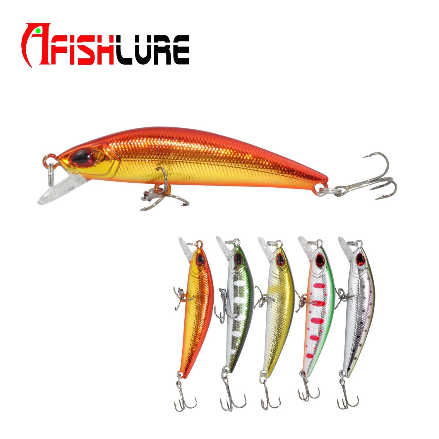 

Wholesale Mini 1.5m light Sinking Fishing Minnow 63mm/8.2g Fishing Lure in Bait Deep Swim Hard Bait Fish Tackle, 5 colors for choice