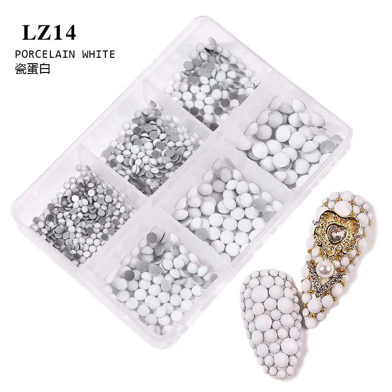 

Wholesale nail art crystal decoration 3D glass Nail rhinestones, 15 colors