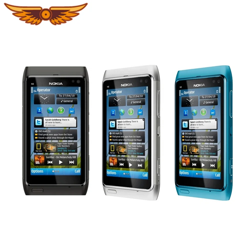 

Original N8 for Nokia N8 Mobile Phone 3.5" Capacitive Touch screen Camera 12MP 3G Unlocked N8